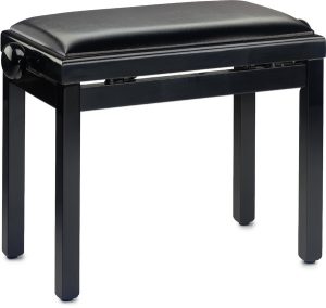 STAGG PB39 SVBK Adjustable Piano Seat Black Gloss