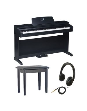 KLAVIER DP260 Black Electric Piano with Seat and Headphones Bundle A03KLBUB02